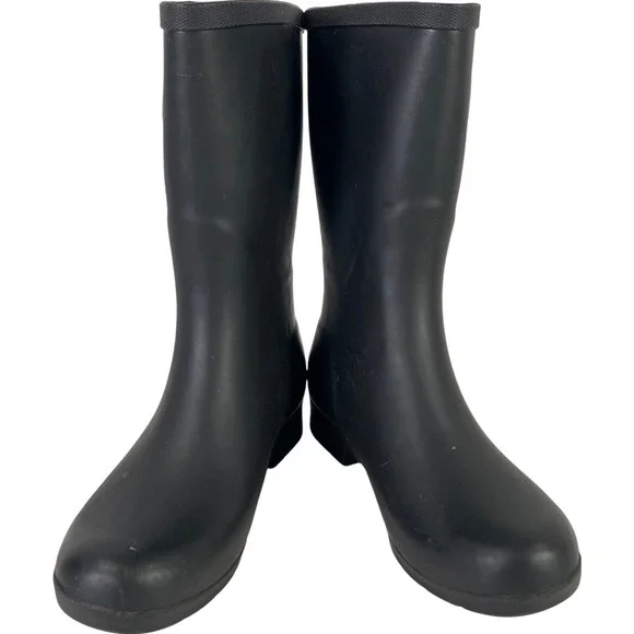 Chooka Women’s Black Fremont 3Q Mid Rubber Rain Boots - 6 - Picture 6 of 8